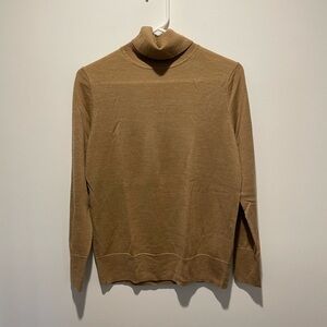 Gap 100% Merino Wool Machine Washable Turtleneck Sweater Tan Size Medium